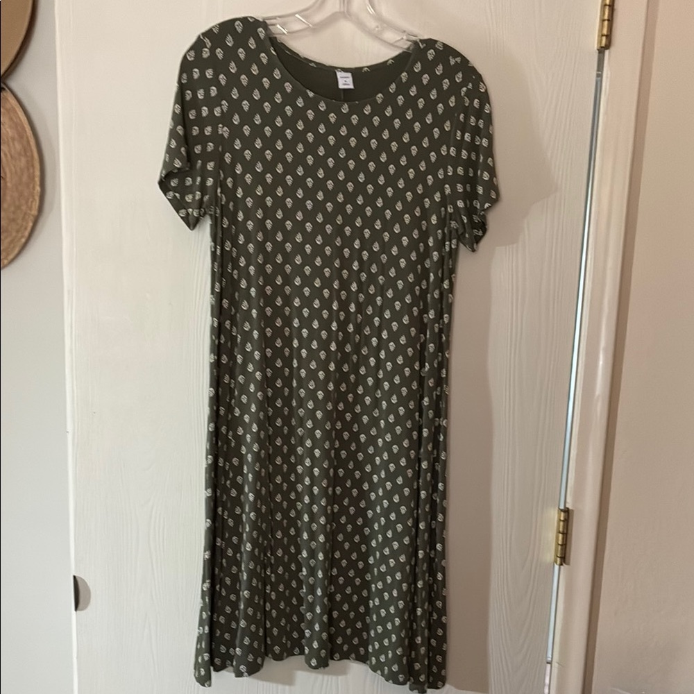 Old Navy white and khaki A-Line Mini Dress Casual